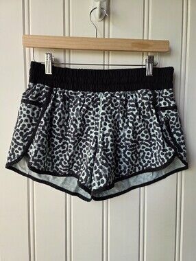Lululemon Tracker Short III Ace Spot Tranquil Blue Black Size 8